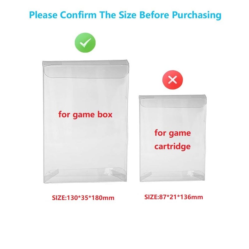 WICAREYO 10pcs Clear Box Sleeve Compatible for SNES N64 Games Box - Image 2